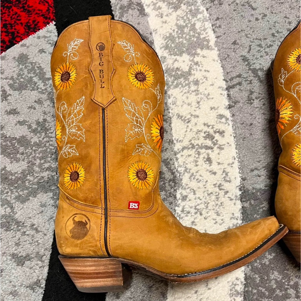 Big Bull Women’s Genuine Leather Cowgirl Boots